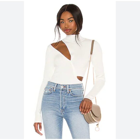 Michael Costello x REVOLVE Soraya Sweater in Ivory S - Picture 1 of 9